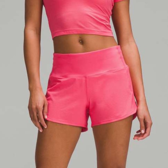 Lululemon Speed Up High-Rise Lined Short 4" in Glaze Pink, Size 6 - Picture 1 of 5